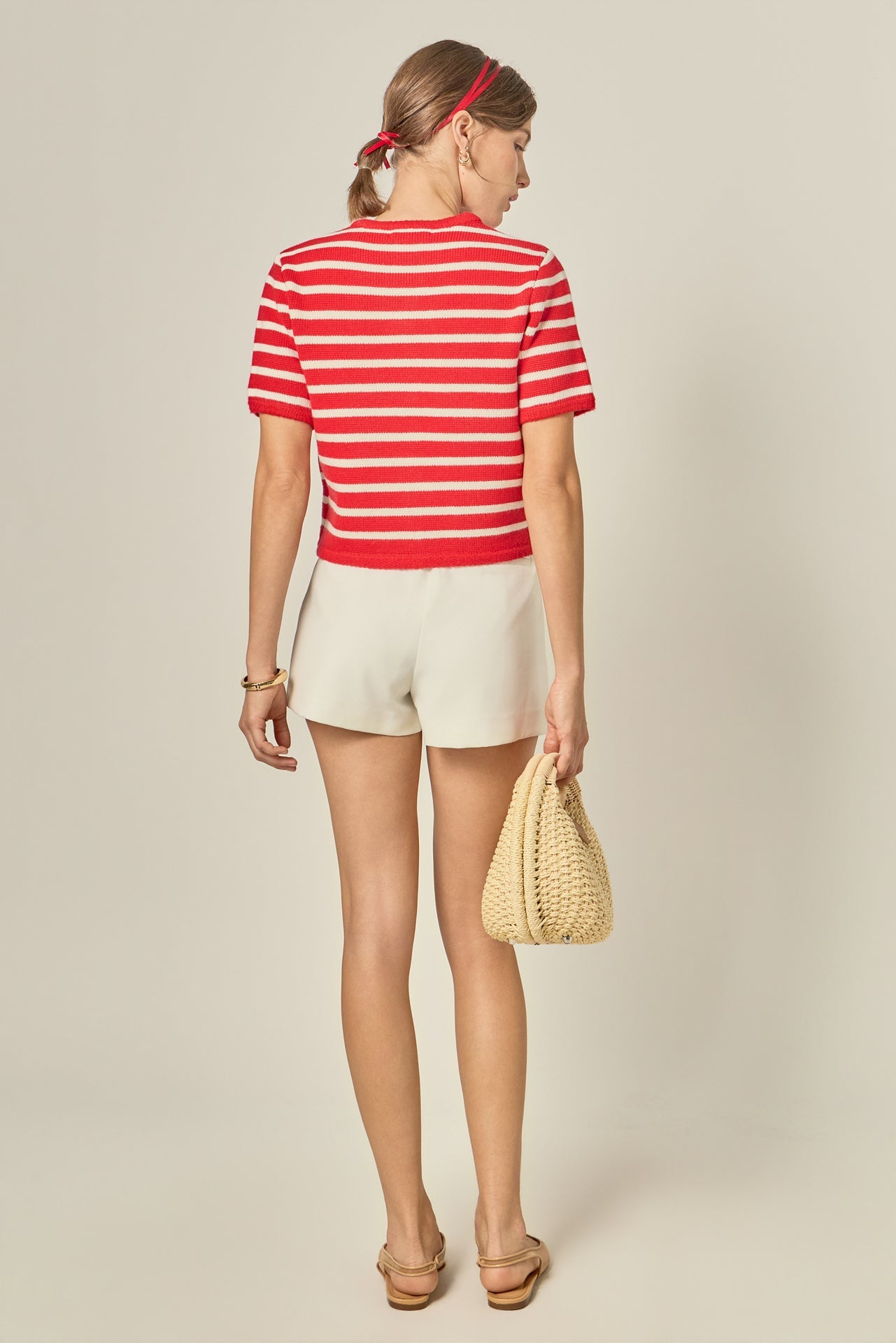 ENGLISH FACTORY - Knit Striped Sweater Cardigan - SWEATERS & KNITS available at Objectrare