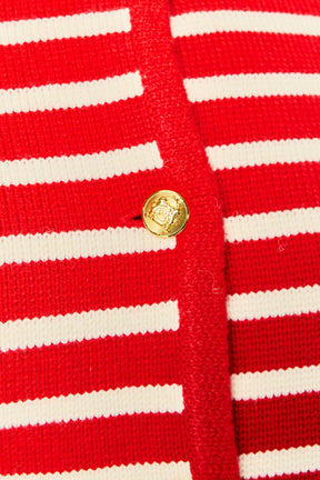 ENGLISH FACTORY - Knit Striped Sweater Cardigan - SWEATERS & KNITS available at Objectrare