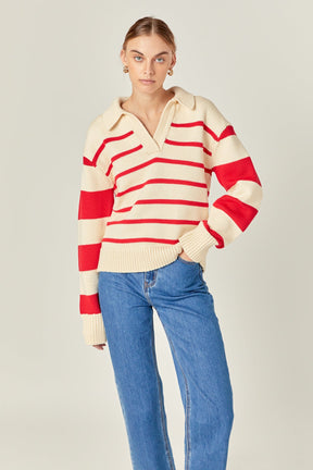 ENGLISH FACTORY - English Factory - Striped Sweater - SWEATERS & KNITS available at Objectrare