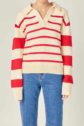 ENGLISH FACTORY - English Factory - Striped Sweater - SWEATERS & KNITS available at Objectrare