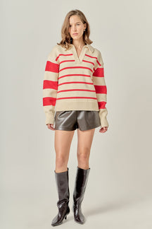 ENGLISH FACTORY - Striped Sweater - SWEATERS & KNITS available at Objectrare