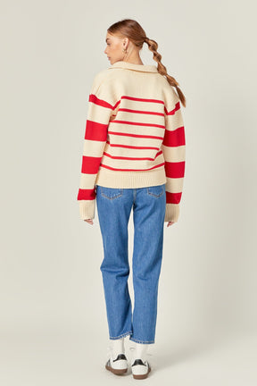 ENGLISH FACTORY - English Factory - Striped Sweater - SWEATERS & KNITS available at Objectrare