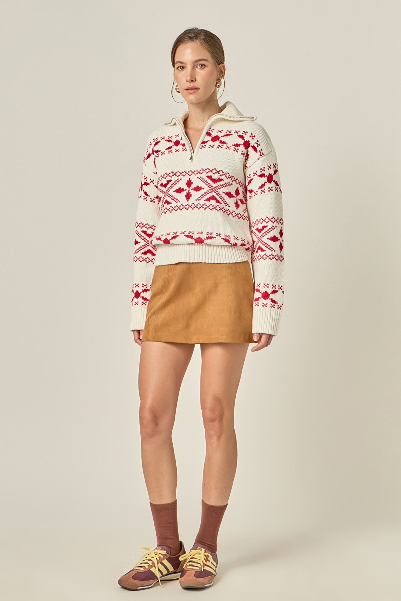 ENGLISH FACTORY - Motif Zip Up Sweater - SWEATERS & KNITS available at Objectrare