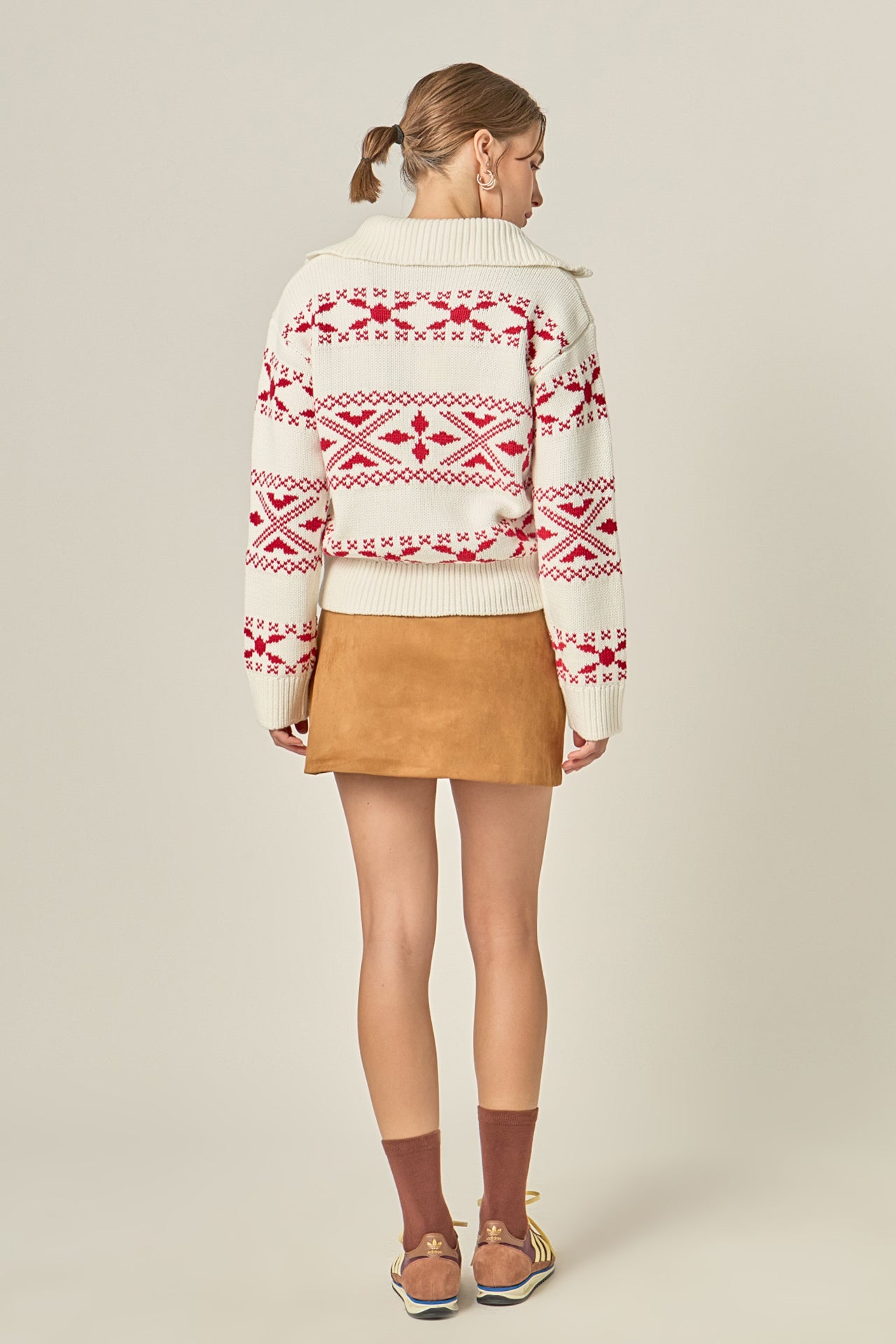 ENGLISH FACTORY - Motif Zip Up Sweater - SWEATERS & KNITS available at Objectrare