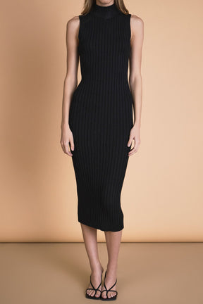 ENDLESS ROSE - Knit Sweater Midi Dress - DRESSES available at Objectrare