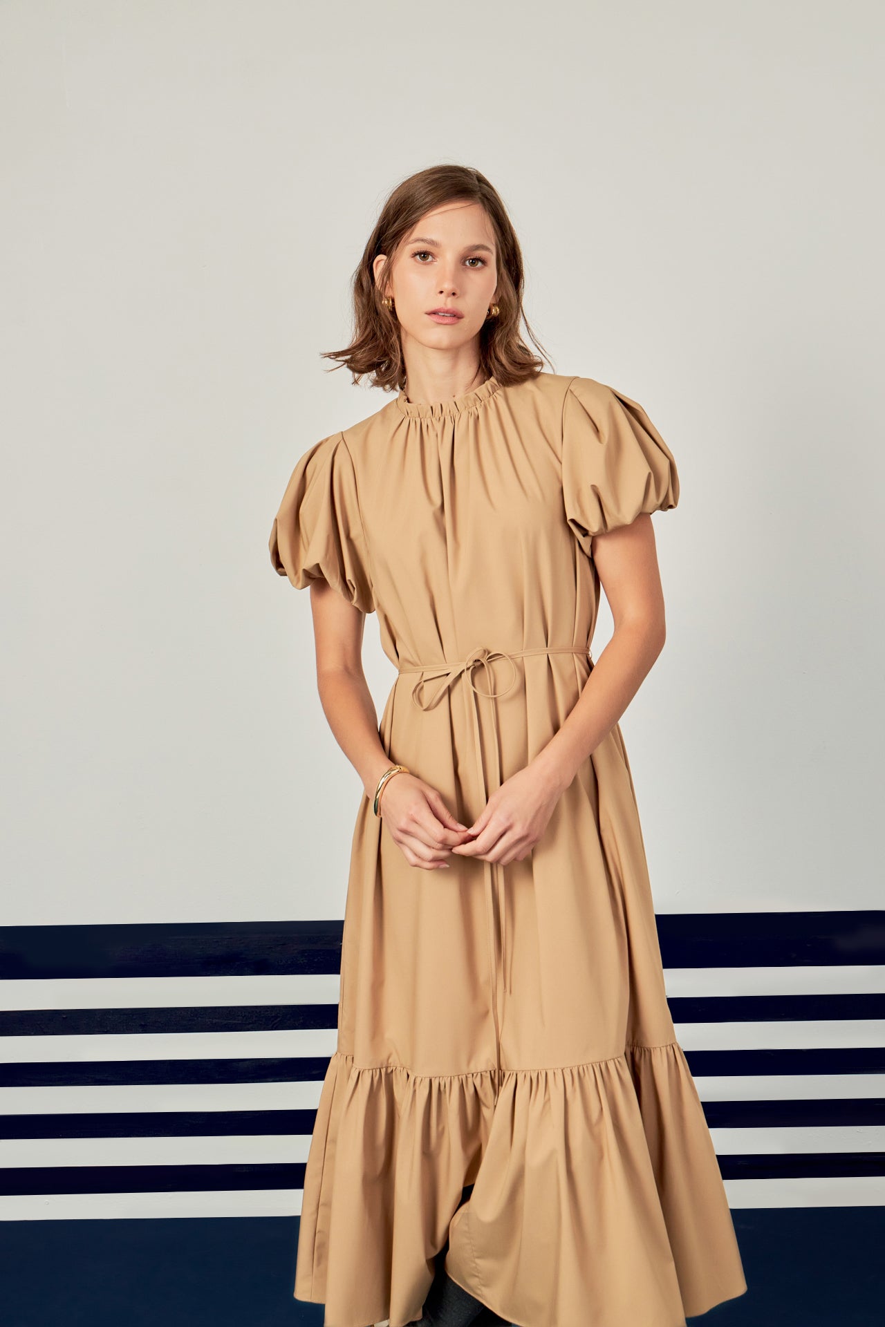 ENGLISH FACTORY - English Factory - Skinny Belted Midi Dress - DRESSES available at Objectrare