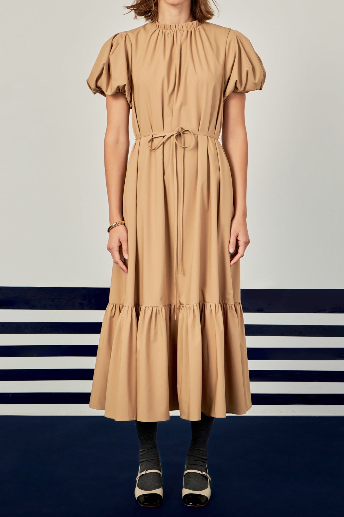 ENGLISH FACTORY - English Factory - Skinny Belted Midi Dress - DRESSES available at Objectrare