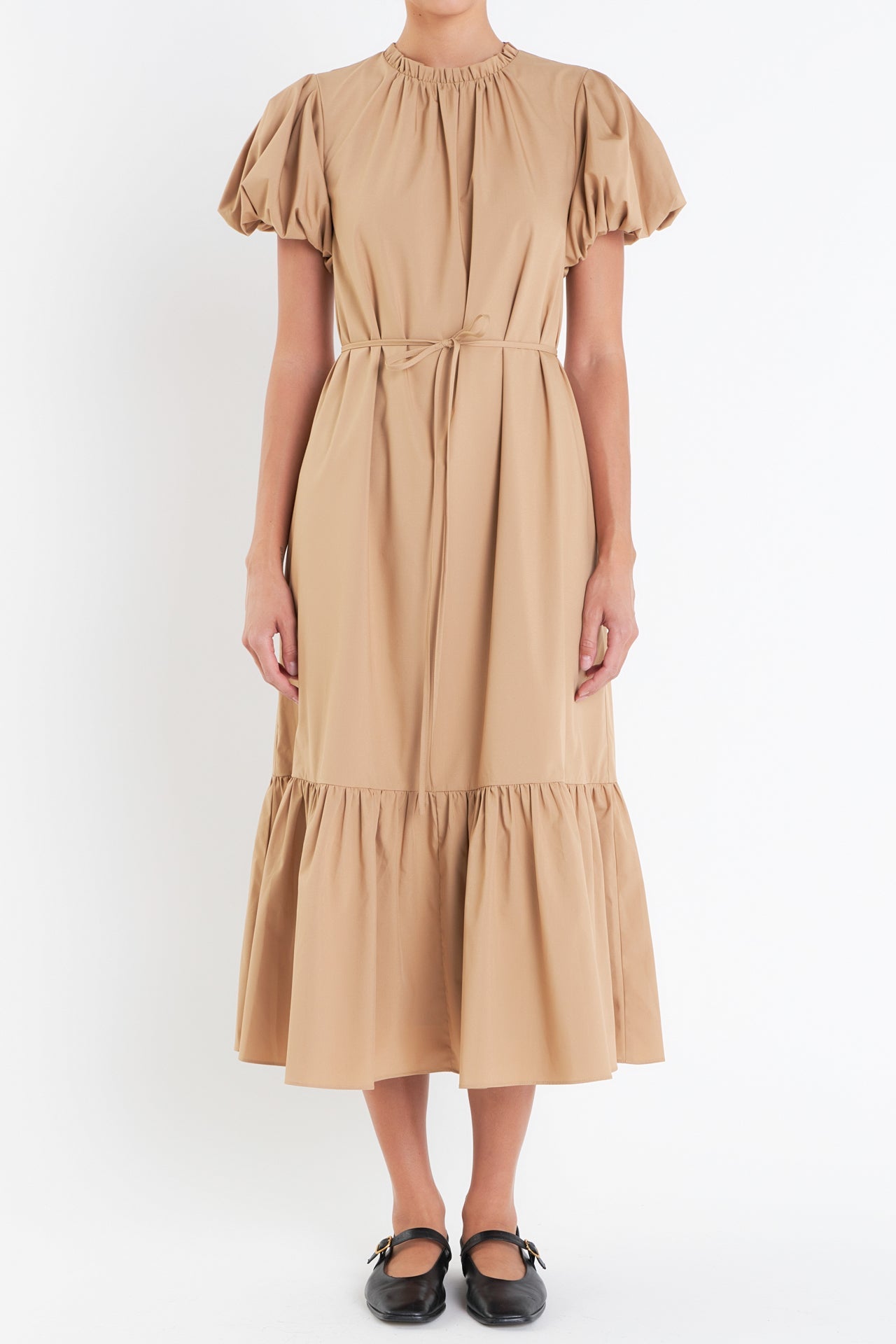 ENGLISH FACTORY - Skinny Belted Midi Dress - DRESSES available at Objectrare