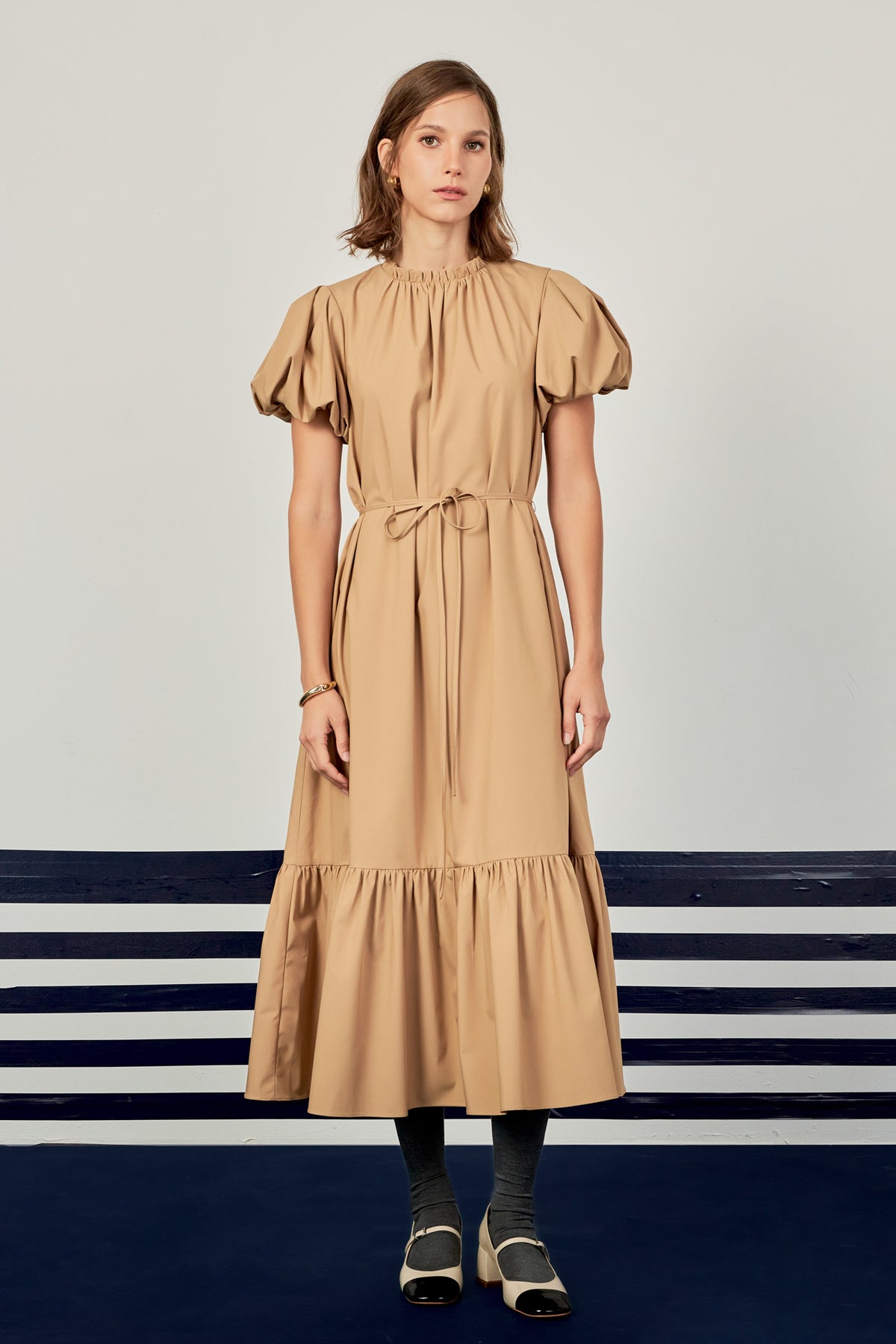 ENGLISH FACTORY - Skinny Belted Midi Dress - DRESSES available at Objectrare