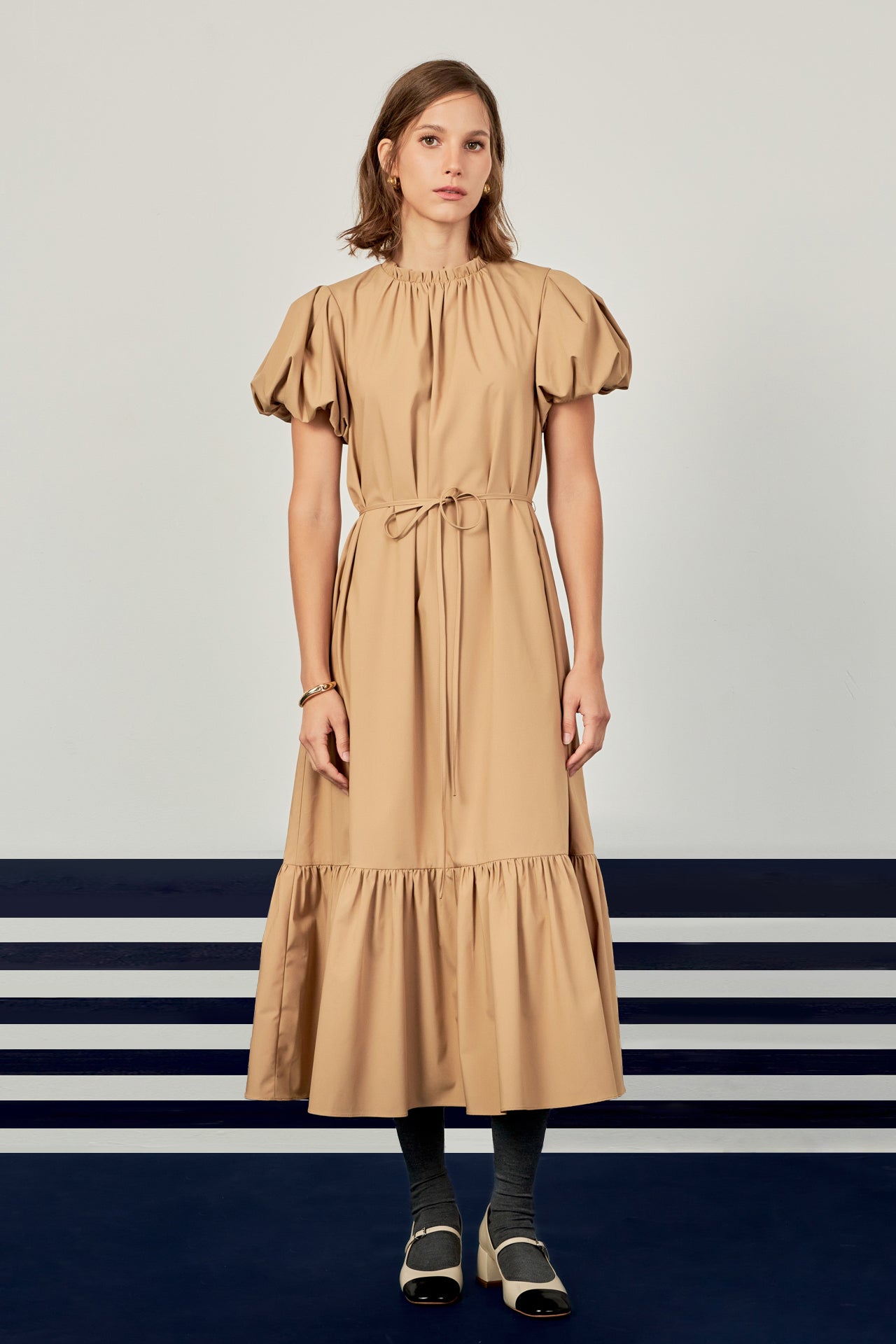 ENGLISH FACTORY - English Factory - Skinny Belted Midi Dress - DRESSES available at Objectrare