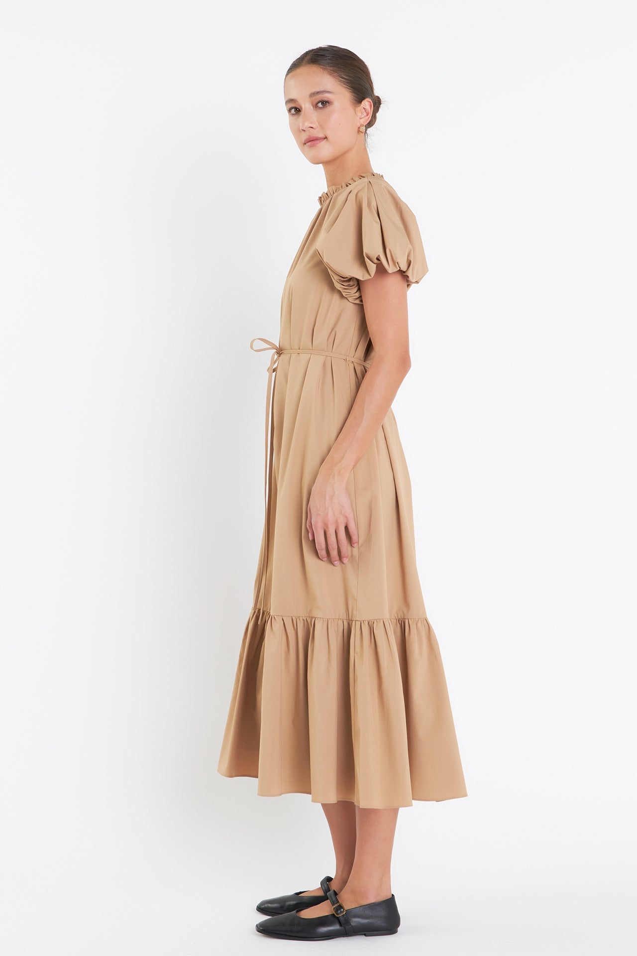 ENGLISH FACTORY - Skinny Belted Midi Dress - DRESSES available at Objectrare