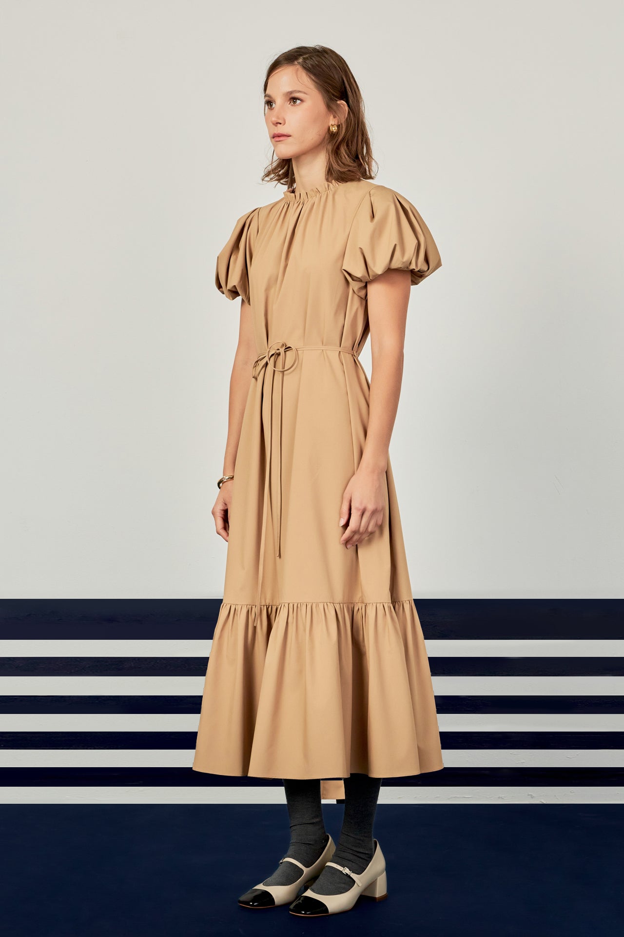 ENGLISH FACTORY - English Factory - Skinny Belted Midi Dress - DRESSES available at Objectrare