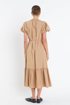 ENGLISH FACTORY - Skinny Belted Midi Dress - DRESSES available at Objectrare