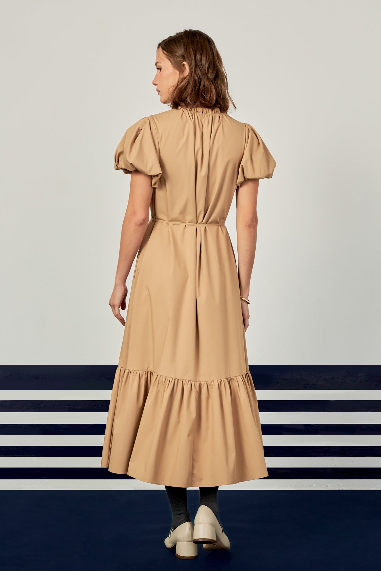 ENGLISH FACTORY - Skinny Belted Midi Dress - DRESSES available at Objectrare
