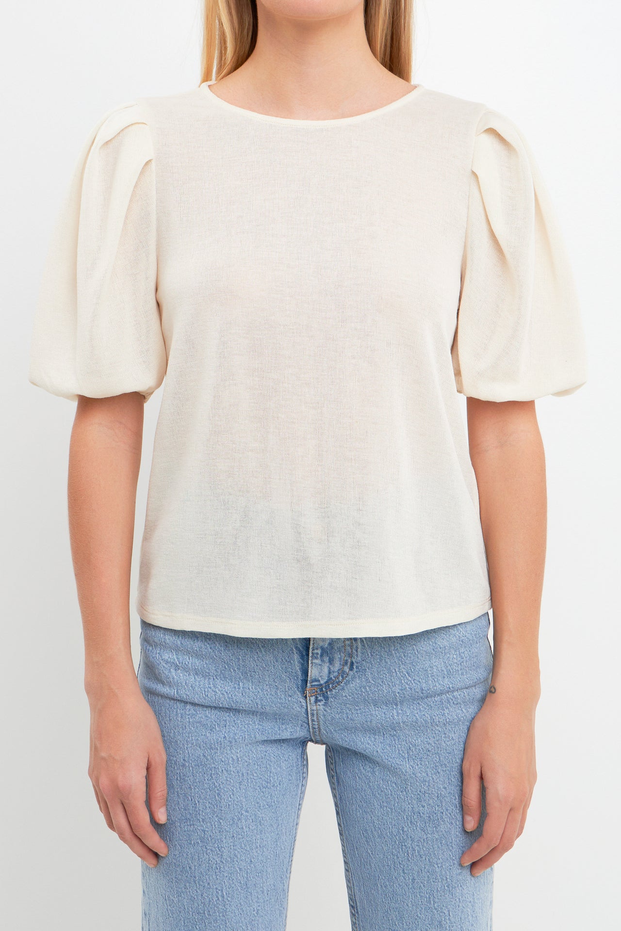 ENGLISH FACTORY - English Factory - Pleated Shoulder Knit Top - SHIRTS & BLOUSES available at Objectrare