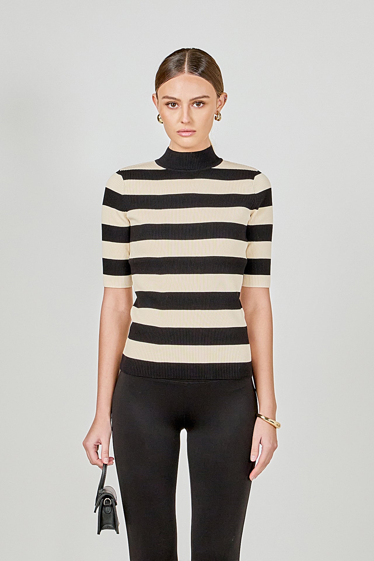 ENDLESS ROSE - Striped Knit Top - SWEATERS & KNITS available at Objectrare