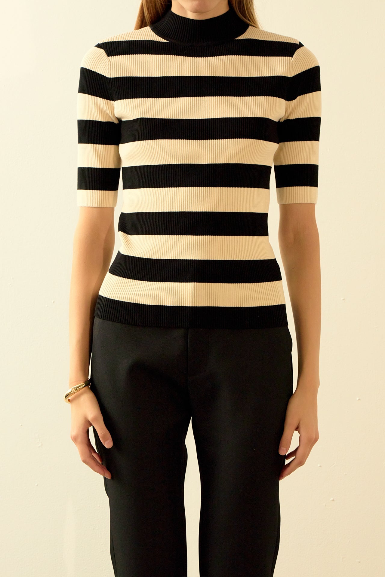 ENDLESS ROSE - Striped Knit Top - SWEATERS & KNITS available at Objectrare