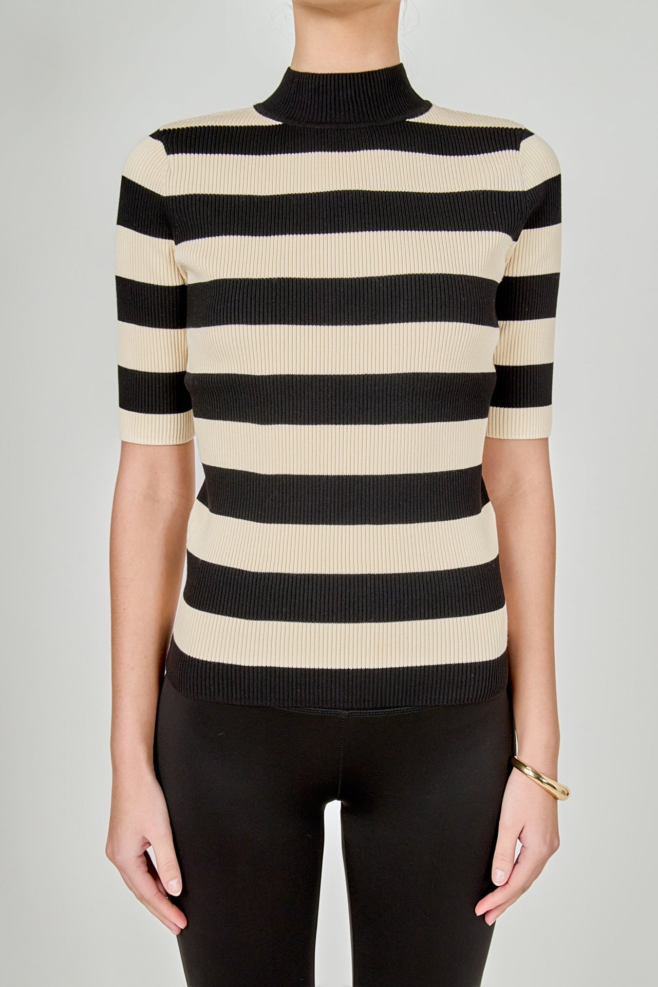 ENDLESS ROSE - Striped Knit Top - SWEATERS & KNITS available at Objectrare