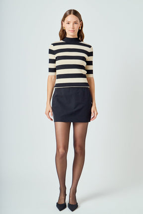 ENDLESS ROSE - Striped Knit Top - SWEATERS & KNITS available at Objectrare