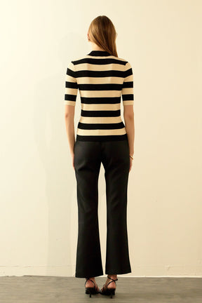 ENDLESS ROSE - Striped Knit Top - SWEATERS & KNITS available at Objectrare