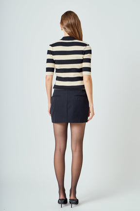 ENDLESS ROSE - Striped Knit Top - SWEATERS & KNITS available at Objectrare