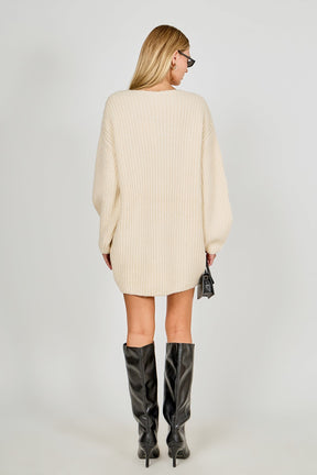 ENDLESS ROSE - Chunky Rib Oversized Mini Dress - DRESSES available at Objectrare