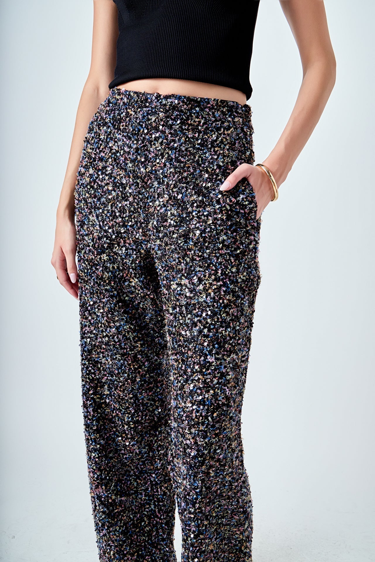 ENDLESS ROSE - Boucle Tweed Pants - PANTS available at Objectrare