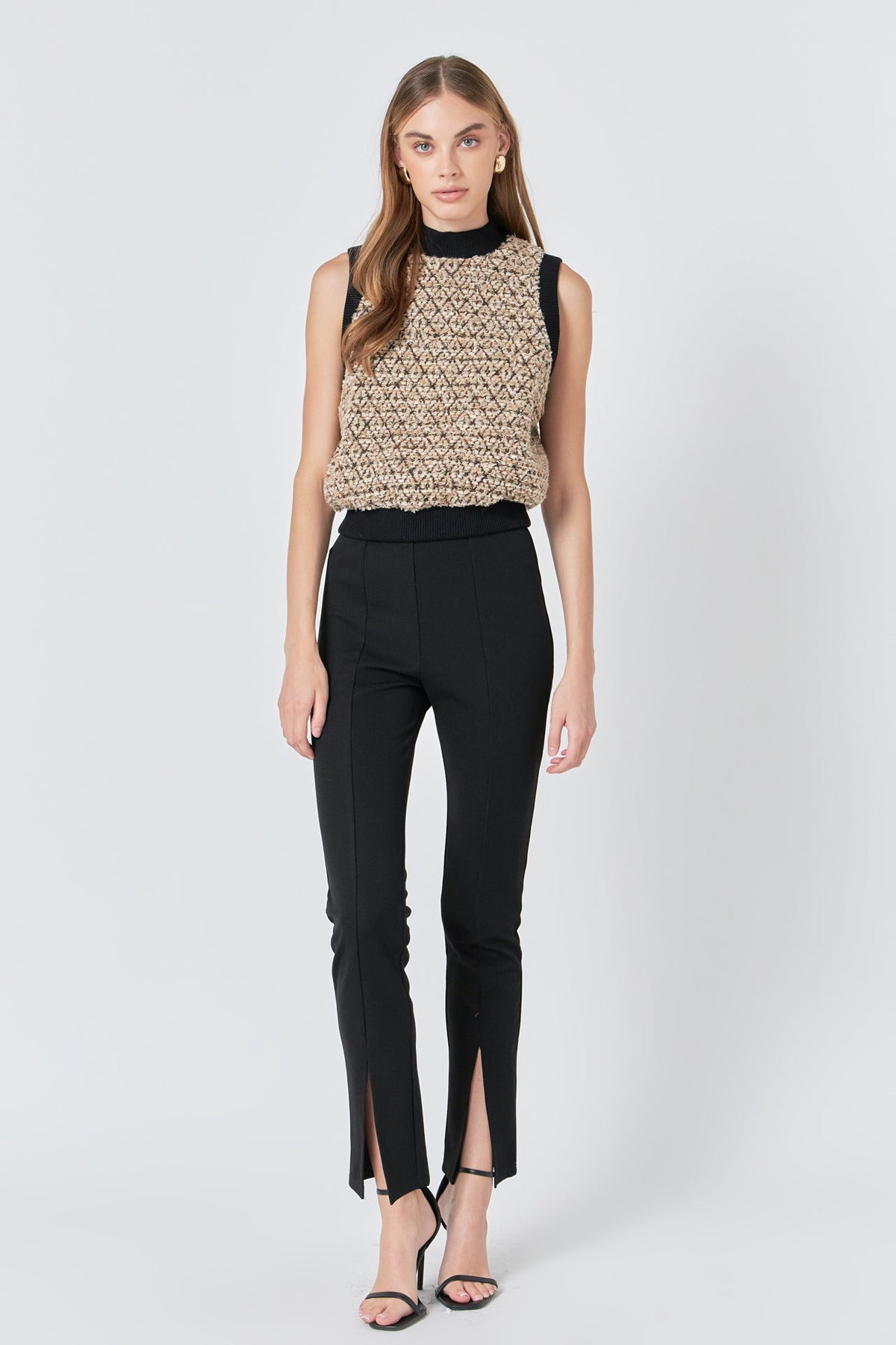 ENDLESS ROSE - Endless Rose - Sequins Tweed Vest - TOPS available at Objectrare