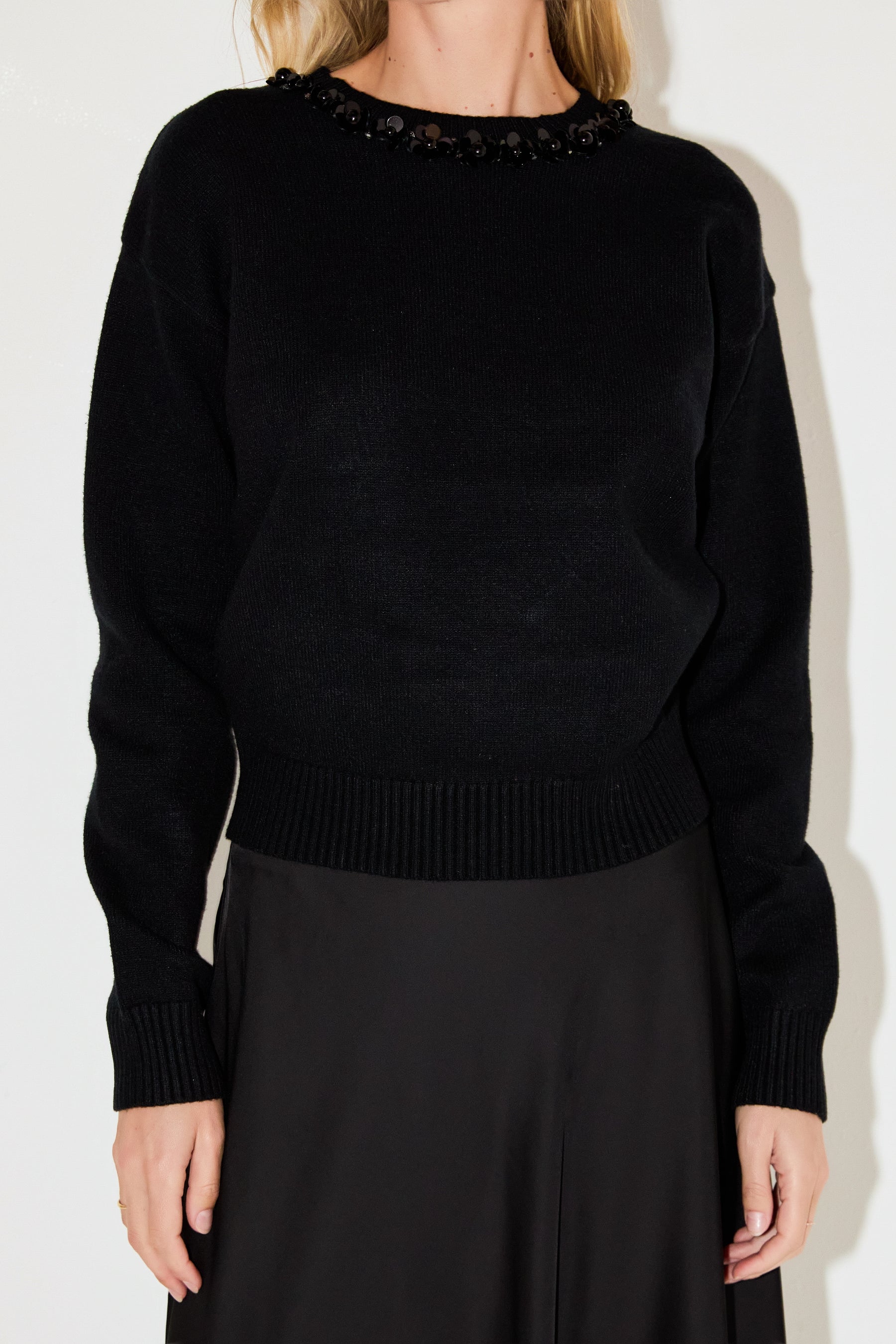 ENDLESS ROSE - Beaded Sweater - SWEATERS & KNITS available at Objectrare