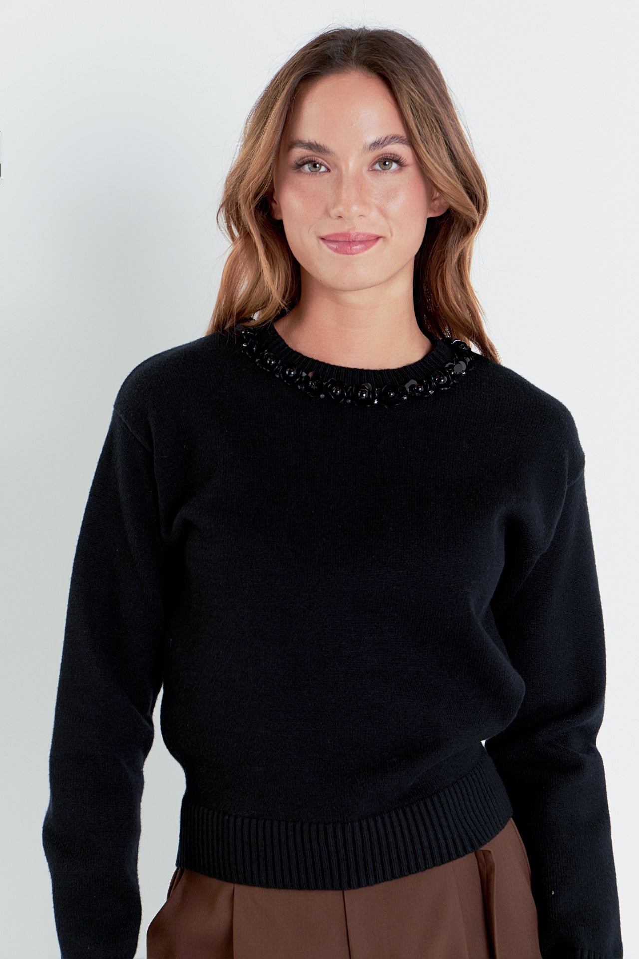 ENDLESS ROSE - Beaded Sweater - SWEATERS & KNITS available at Objectrare