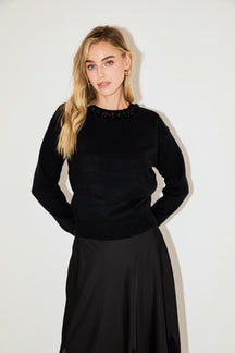 ENDLESS ROSE - Beaded Sweater - SWEATERS & KNITS available at Objectrare