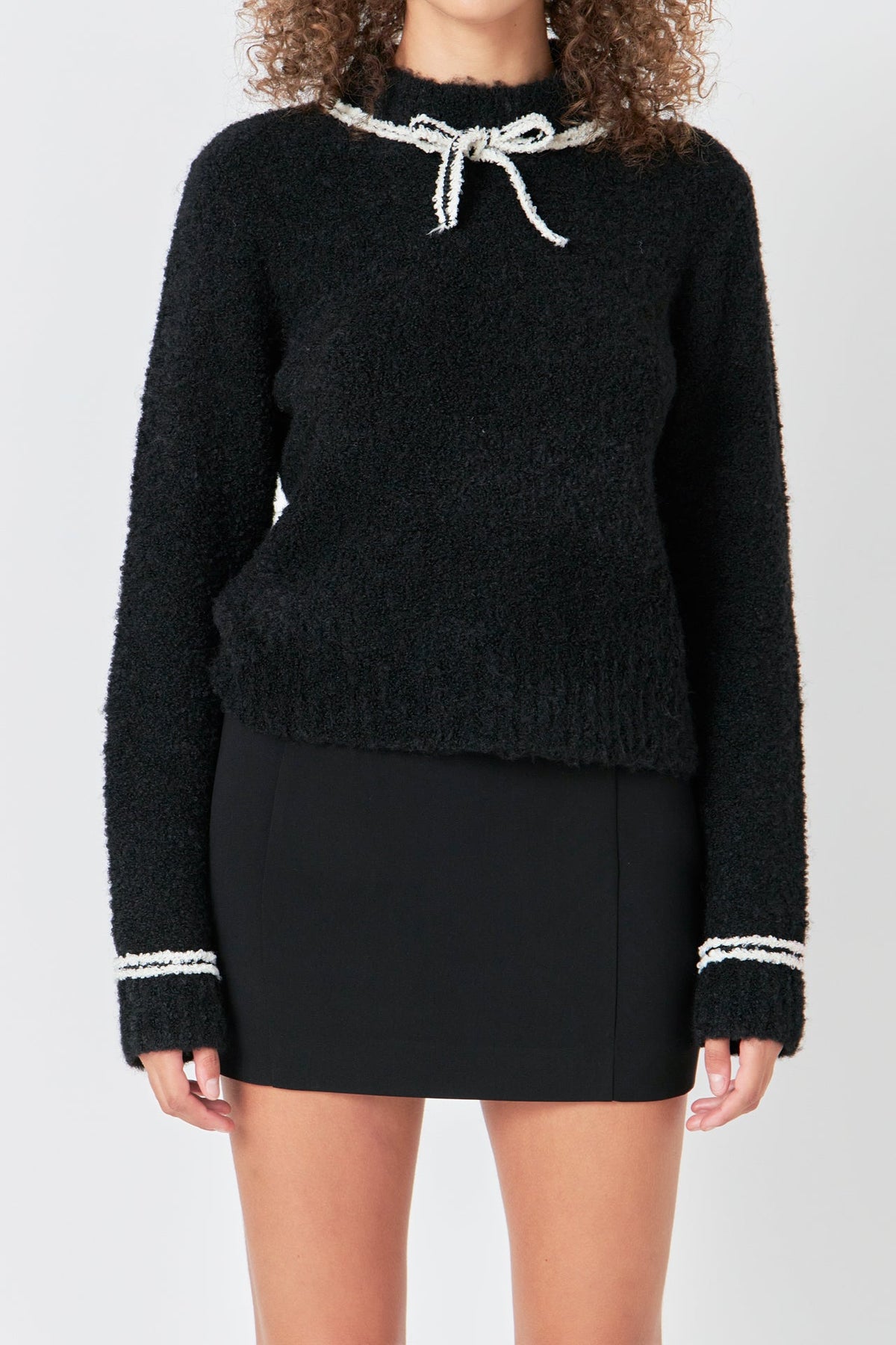 ENDLESS ROSE - Boucle Knit Sweater - SWEATERS & KNITS available at Objectrare