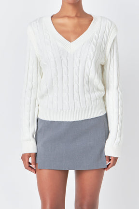 ENDLESS ROSE - Cable Knit Sweater - SWEATERS & KNITS available at Objectrare