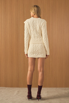 ENDLESS ROSE - Cable Knit Cardigan - SWEATERS & KNITS available at Objectrare