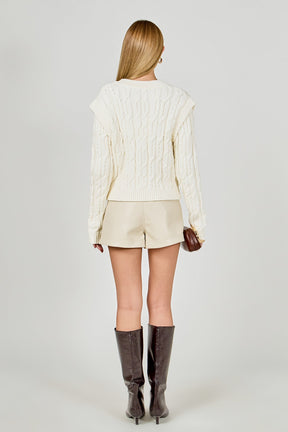 ENDLESS ROSE - Cable Knit Cardigan - SWEATERS & KNITS available at Objectrare