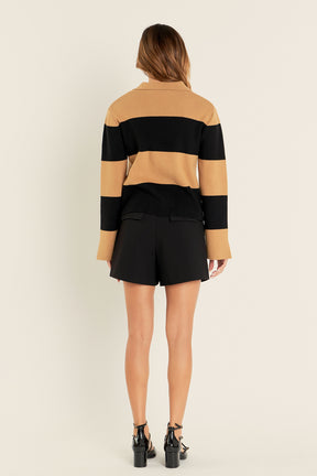 ENGLISH FACTORY - Striped Knit Sweater - SWEATERS & KNITS available at Objectrare