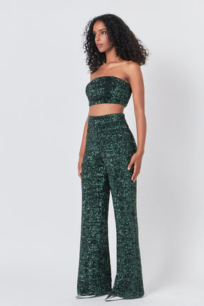 ENDLESS ROSE - Sequins Strapless Bandeau - TOPS available at Objectrare