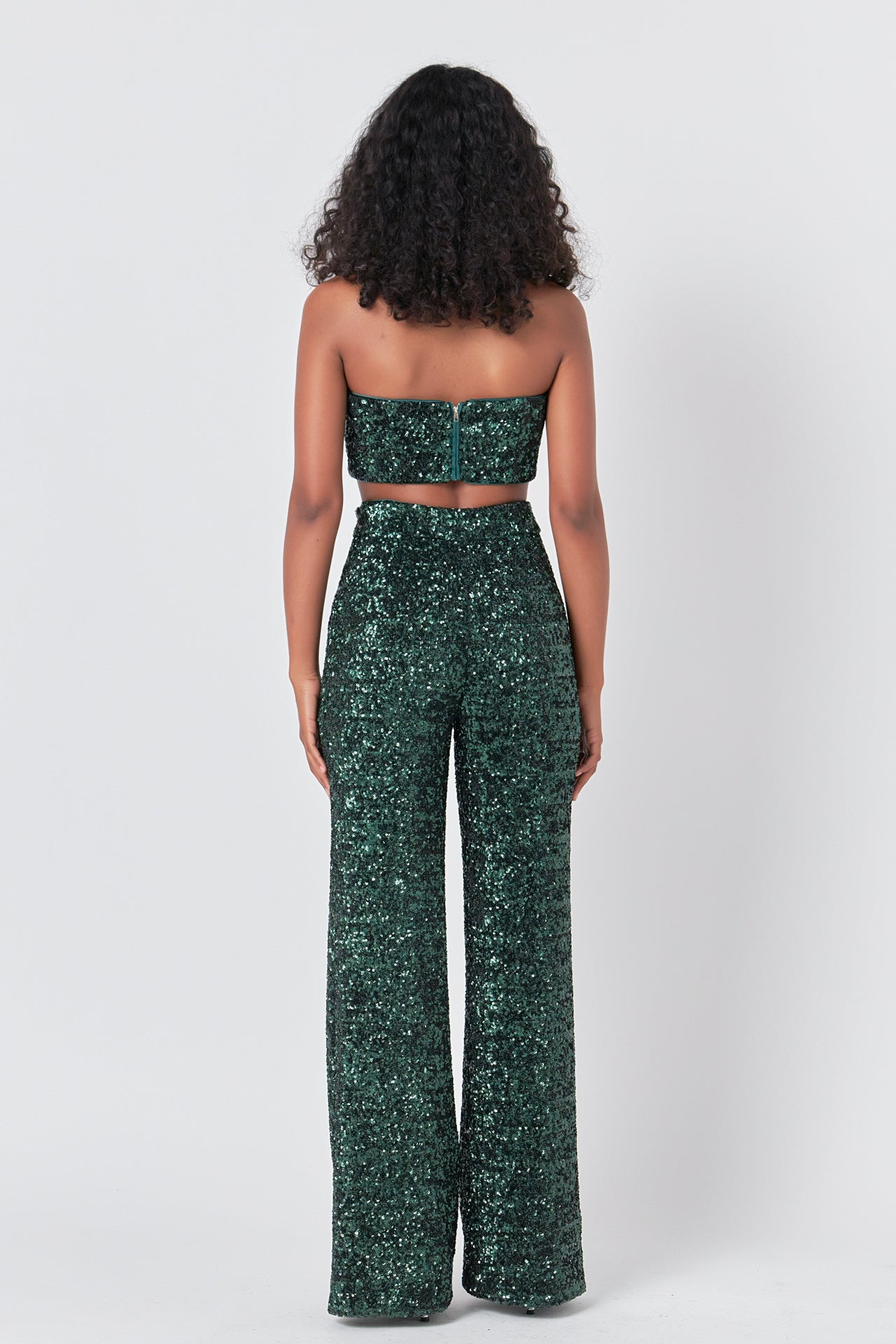 ENDLESS ROSE - Sequins Wide Leg Pants - PANTS available at Objectrare