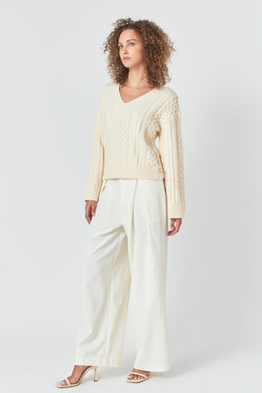 ENDLESS ROSE - Cable Knit Sweater - SWEATERS & KNITS available at Objectrare