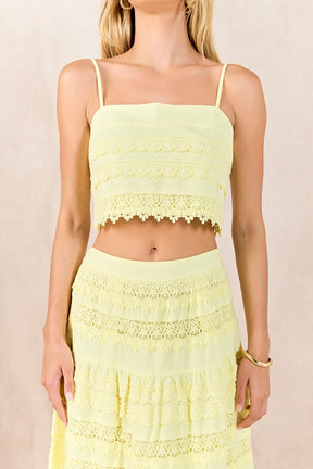 Lace Trim Crop Top