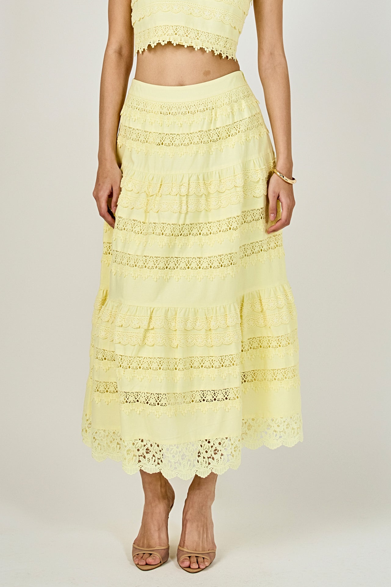 Laced Midi Skirt