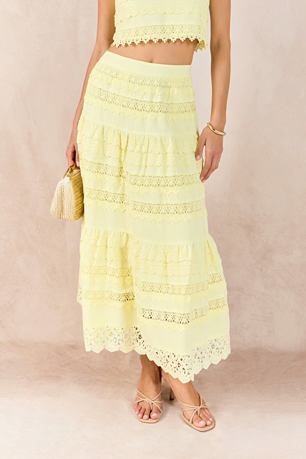 Laced Midi Skirt