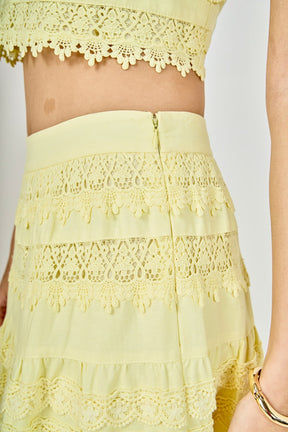 Laced Midi Skirt