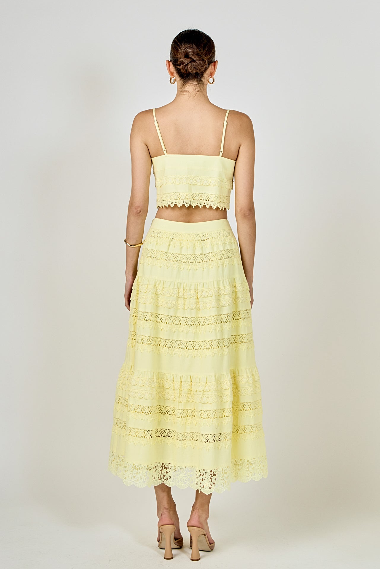 ENDLESS ROSE - Laced Midi Skirt - SKIRTS available at Objectrare