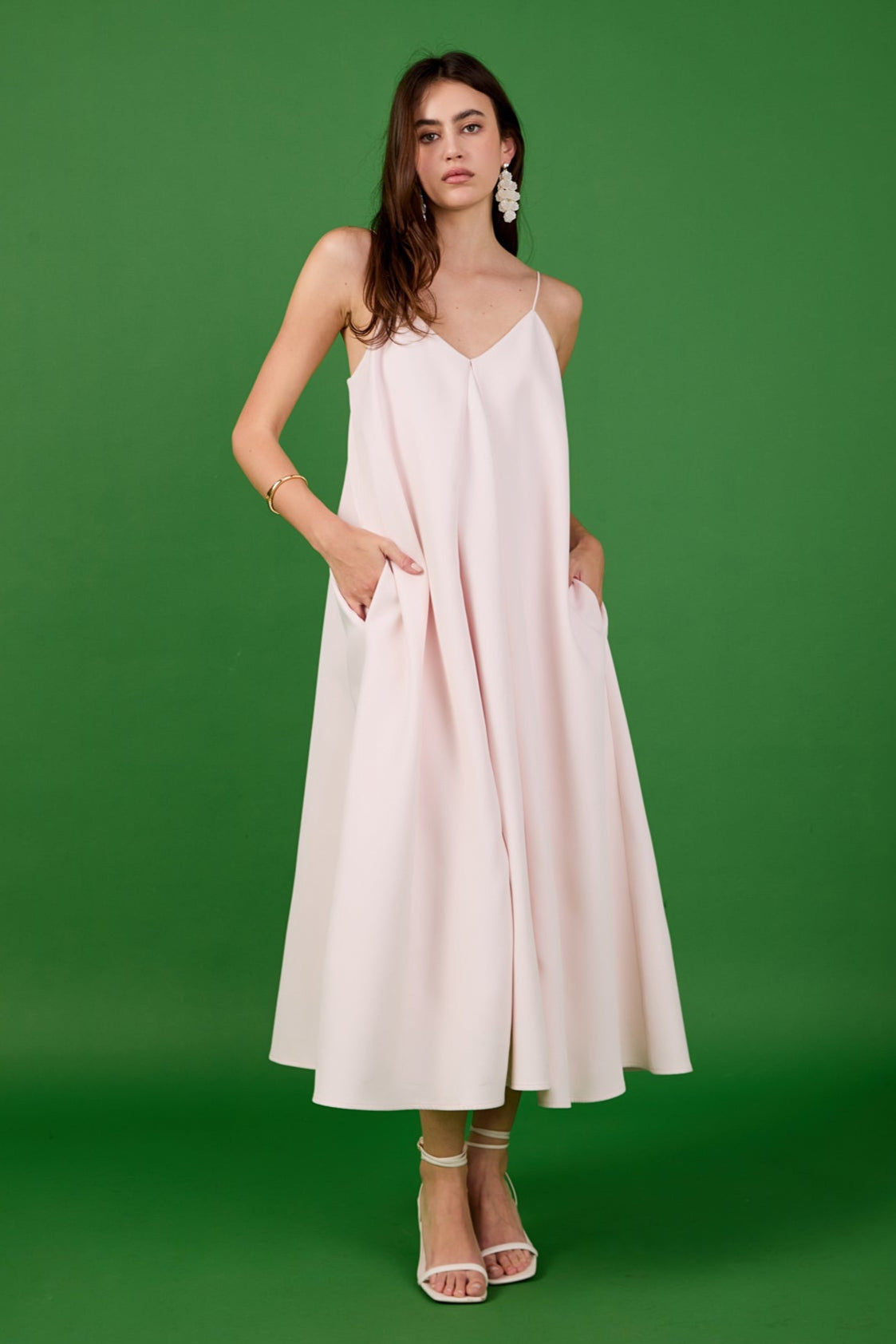 ENDLESS ROSE - Godet Voluminous Midi Dress - DRESSES available at Objectrare
