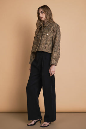 ENDLESS ROSE - Tweed Cropped Jacket - JACKETS available at Objectrare