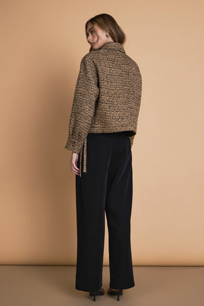 ENDLESS ROSE - Tweed Cropped Jacket - JACKETS available at Objectrare