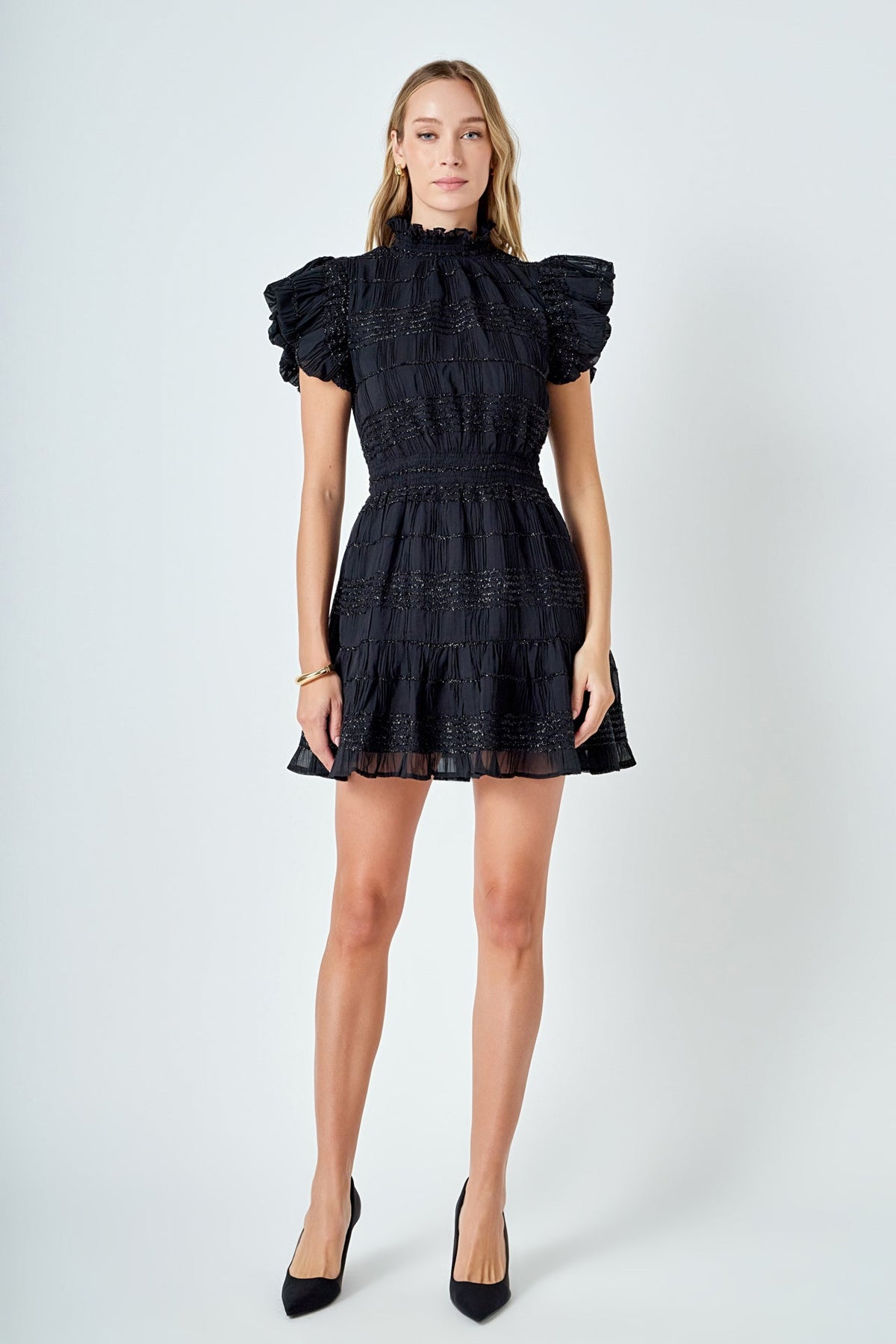 ENDLESS ROSE - Chiffon Belted Mini Dress - DRESSES available at Objectrare