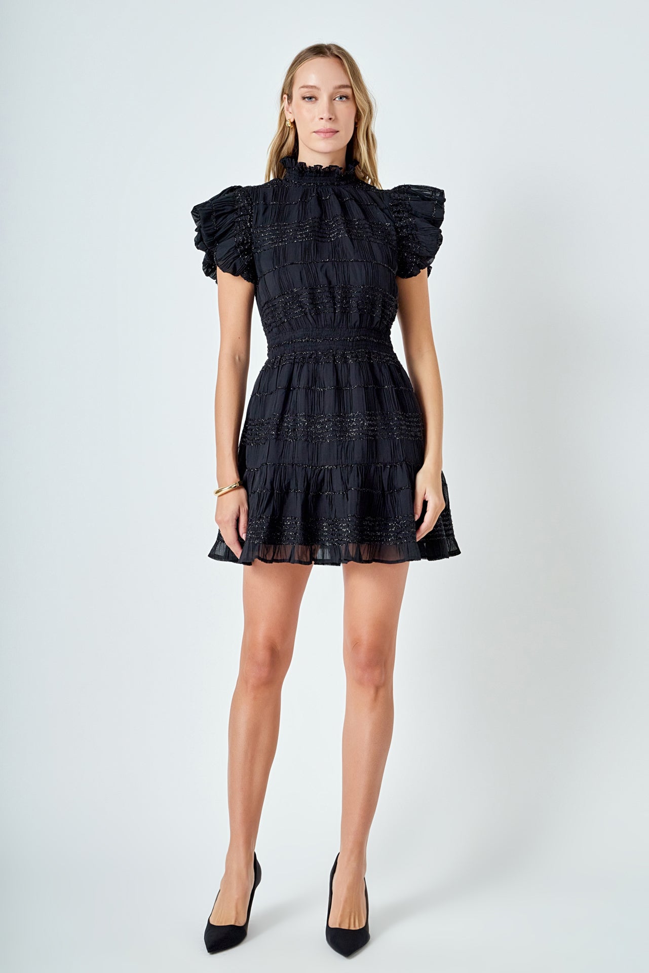 ENDLESS ROSE - Chiffon Belted Mini Dress - DRESSES available at Objectrare