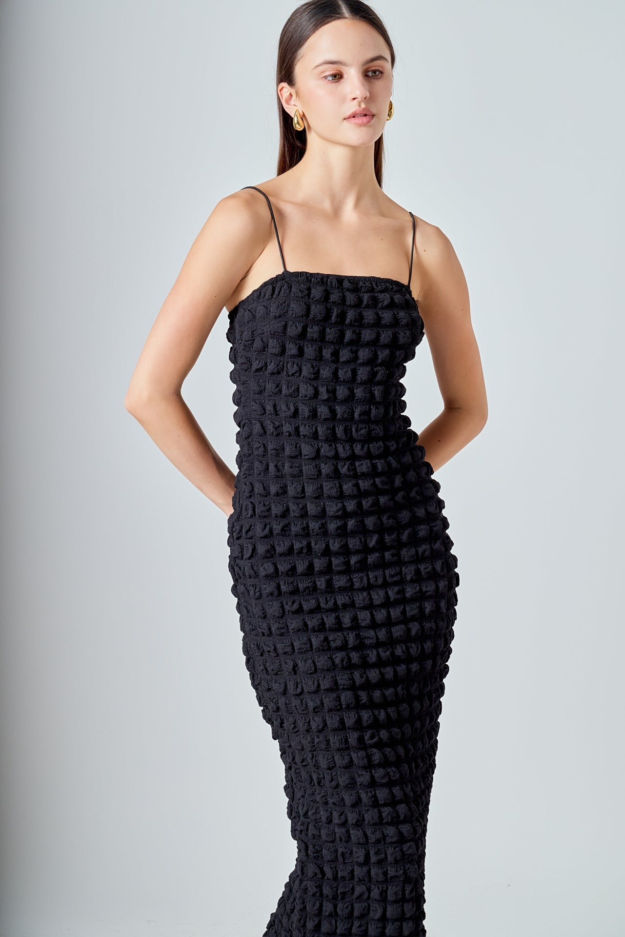 ENDLESS ROSE - Bubble Maxi Slip Dress - DRESSES available at Objectrare
